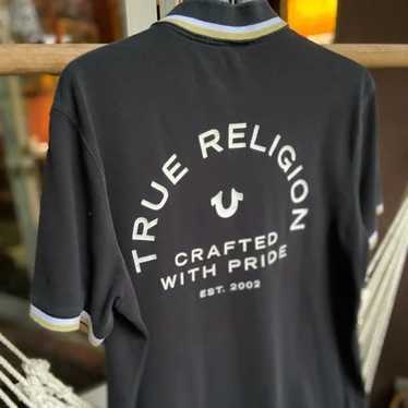 True Religion VTG True Religion black polo shirt.