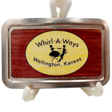 Vintage Whirl A Ways Belt Buckle Wellington KS Dan