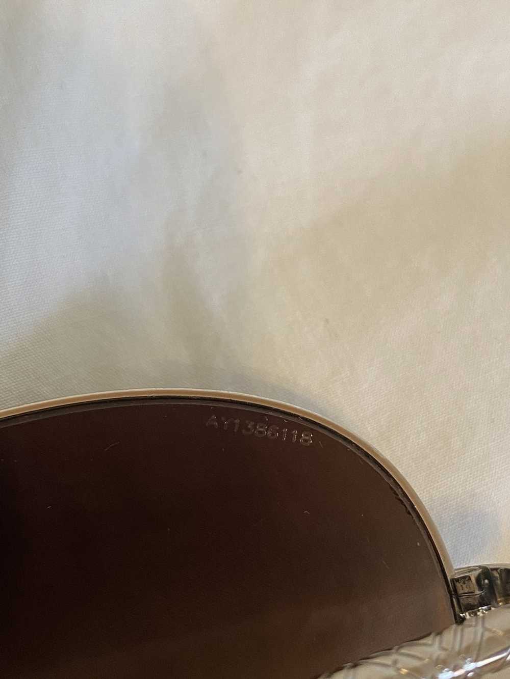 Burberry Gold Toned Aviator Sunglasses with Case - image 7