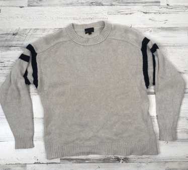 J.Crew J Crew Gray Cashmere Lines Sweater - Men's… - image 1