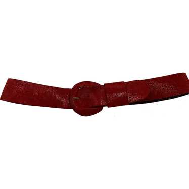 Vintage iridescent red suede Suzi Roher belt Size 
