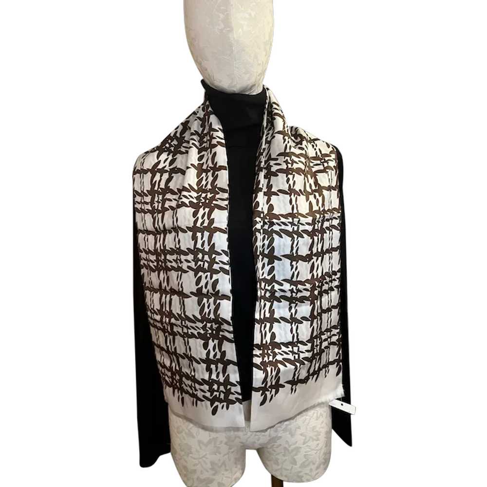 Vintage Brown and White Bamboo Print Wrap - image 1