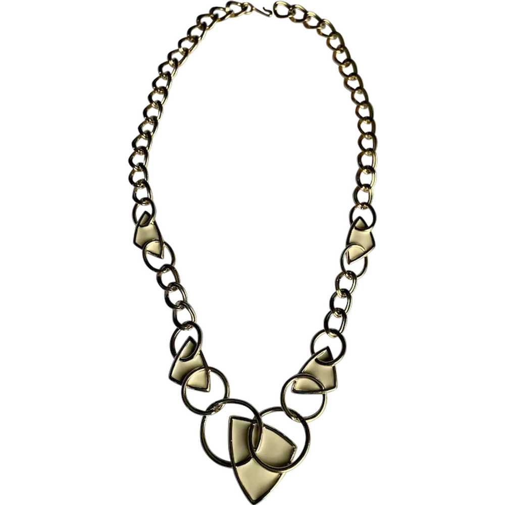 Kunio Matsumoto Necklace Cream Color Enamel - image 1