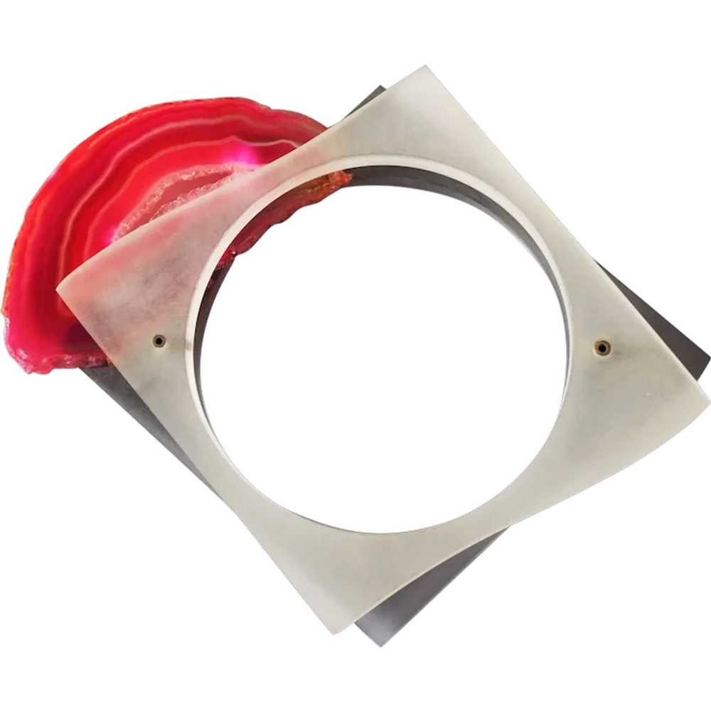 Unique Agate , Plexiglass, Modern Design Bracelet - image 1