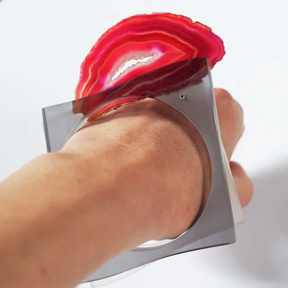 Unique Agate , Plexiglass, Modern Design Bracelet - image 3