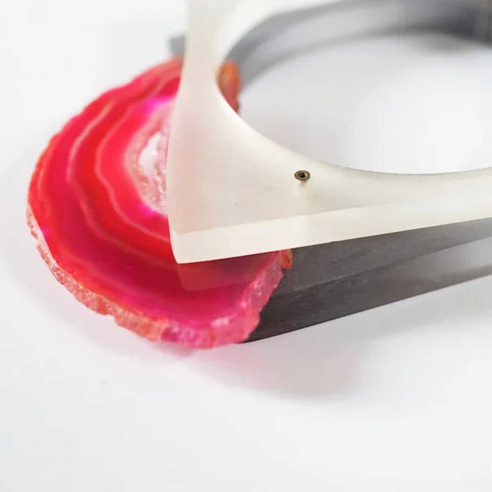 Unique Agate , Plexiglass, Modern Design Bracelet - image 4