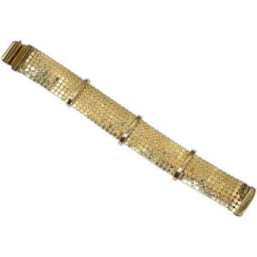 Lanvin Paris Gold Plated Mesh Bracelet – 1970s