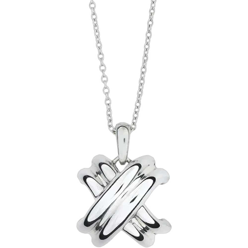 Tiffany & Co. Sterling Silver Signature X Necklace - image 1