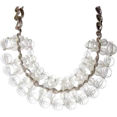 Awesome Clear faceted ball beads, Lucite beaded B… - image 1