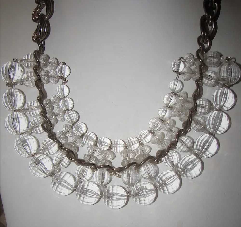 Awesome Clear faceted ball beads, Lucite beaded B… - image 3