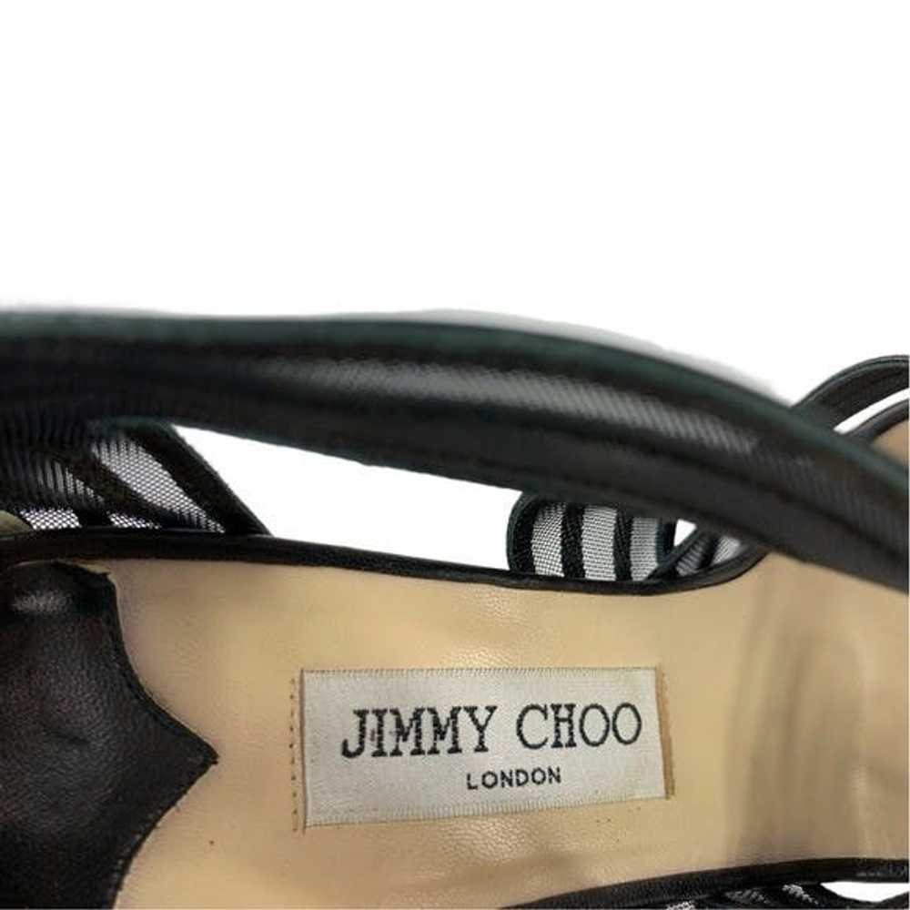 Jimmy Choo Jimmy Choo Miles Black Mesh Strappy Pe… - image 11