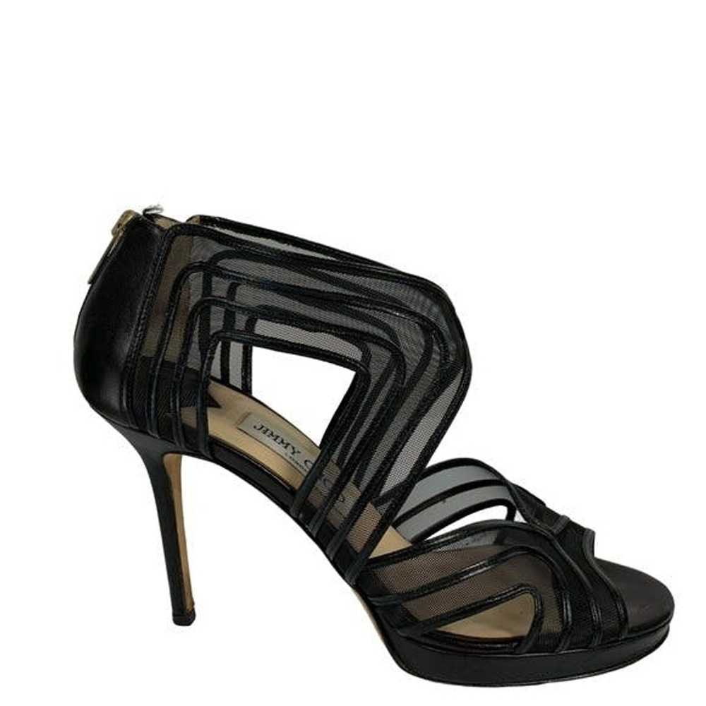 Jimmy Choo Jimmy Choo Miles Black Mesh Strappy Pe… - image 3