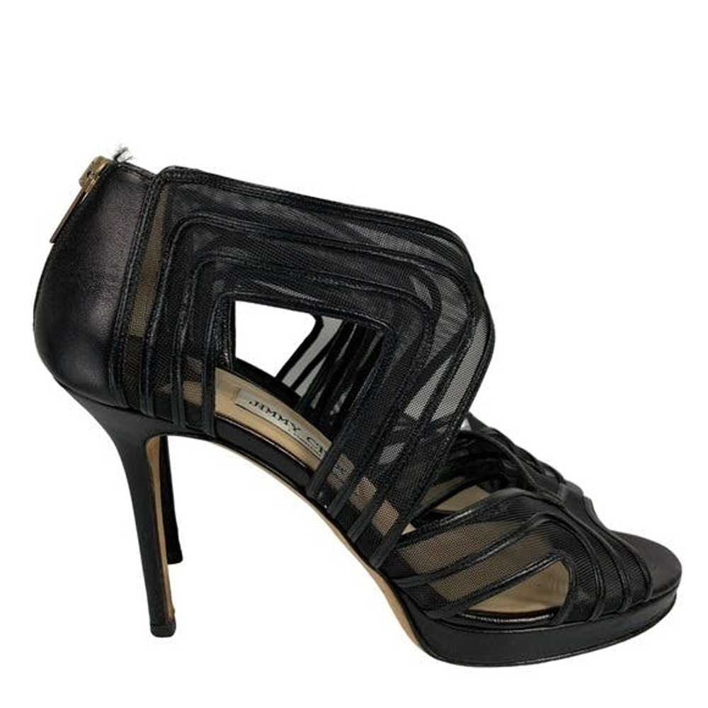 Jimmy Choo Jimmy Choo Miles Black Mesh Strappy Pe… - image 6