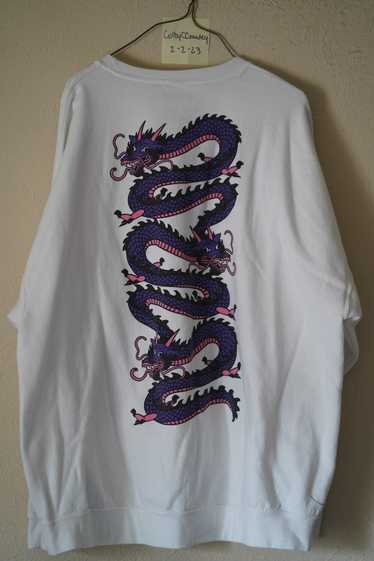 Other × Streetwear Japanese Dragon Graphic Crewnec