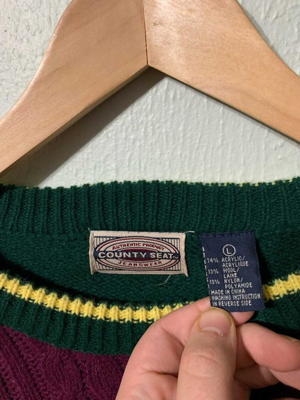 Coloured Cable Knit Sweater × Vintage Vintage Col… - image 2