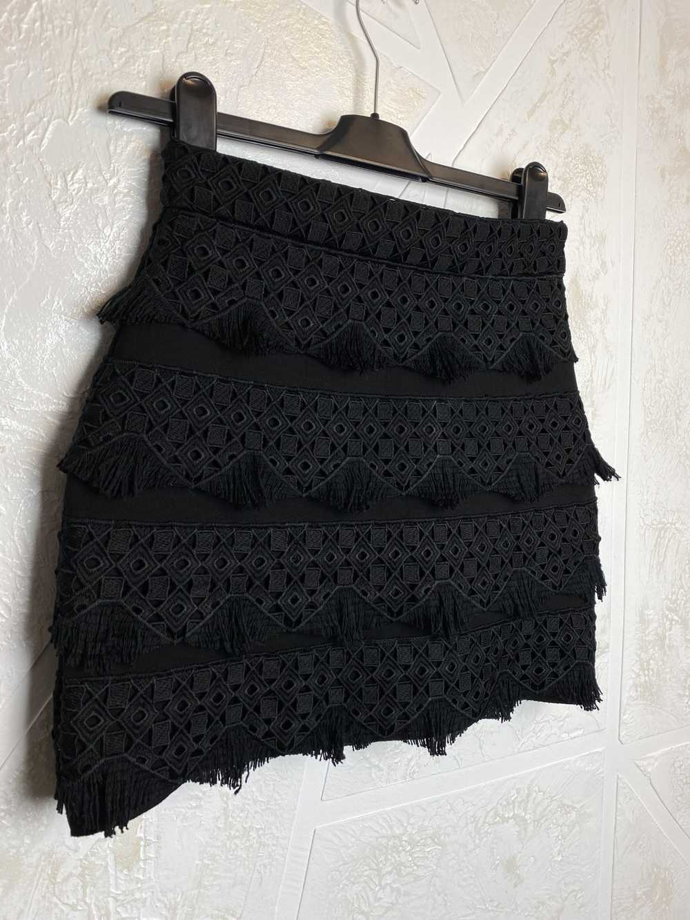 Maje Maje Paris Black Mini Skirt Geometric Patter… - image 3