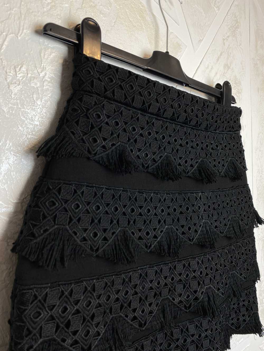 Maje Maje Paris Black Mini Skirt Geometric Patter… - image 4