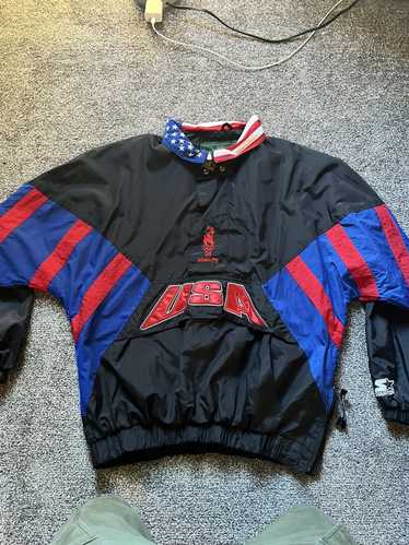 Vintage 1990s Dream Team USA Basketball Quarter Zip Starter Jacket