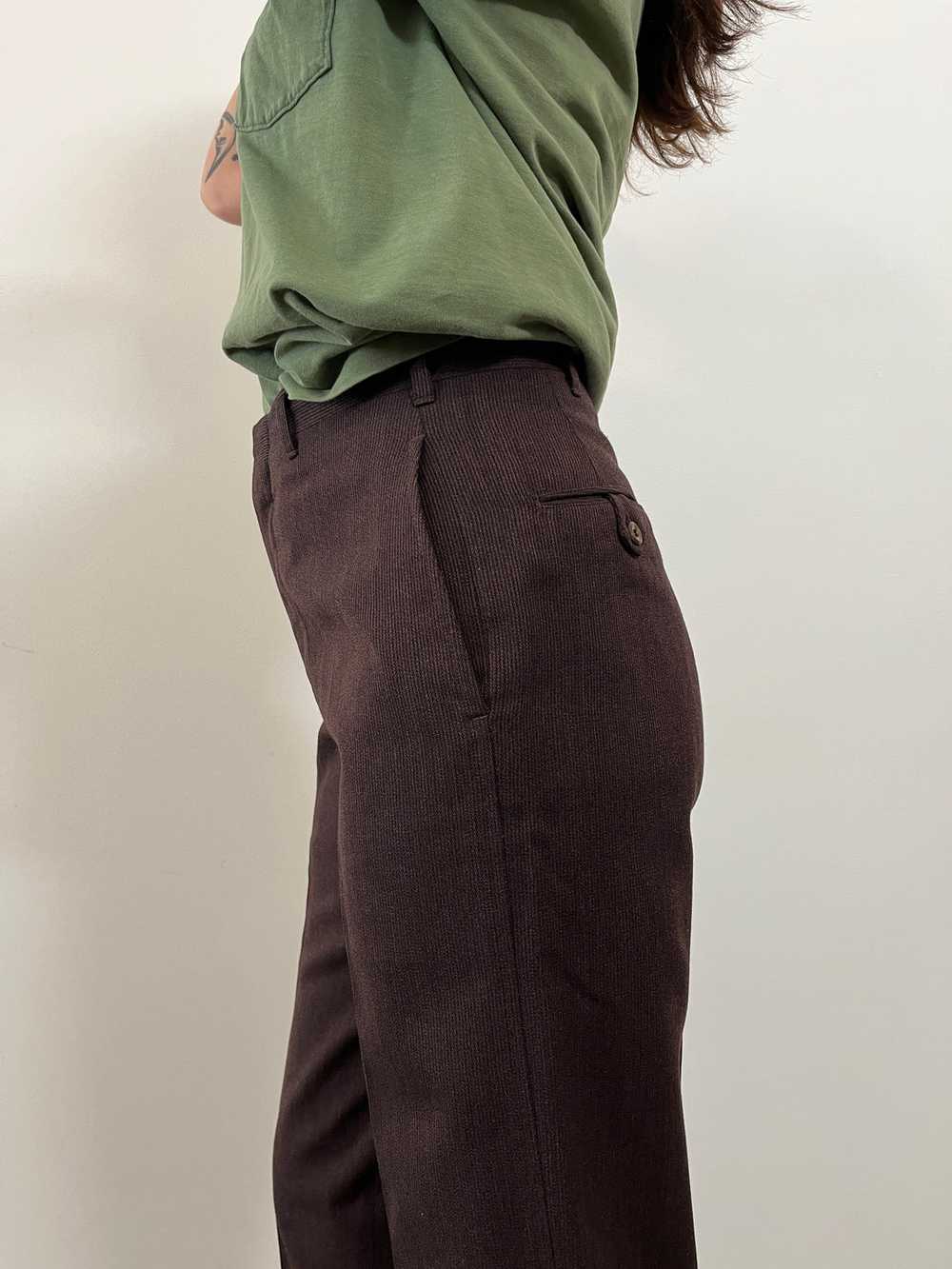 50s/60s Brown Twill Work Pants - image 3