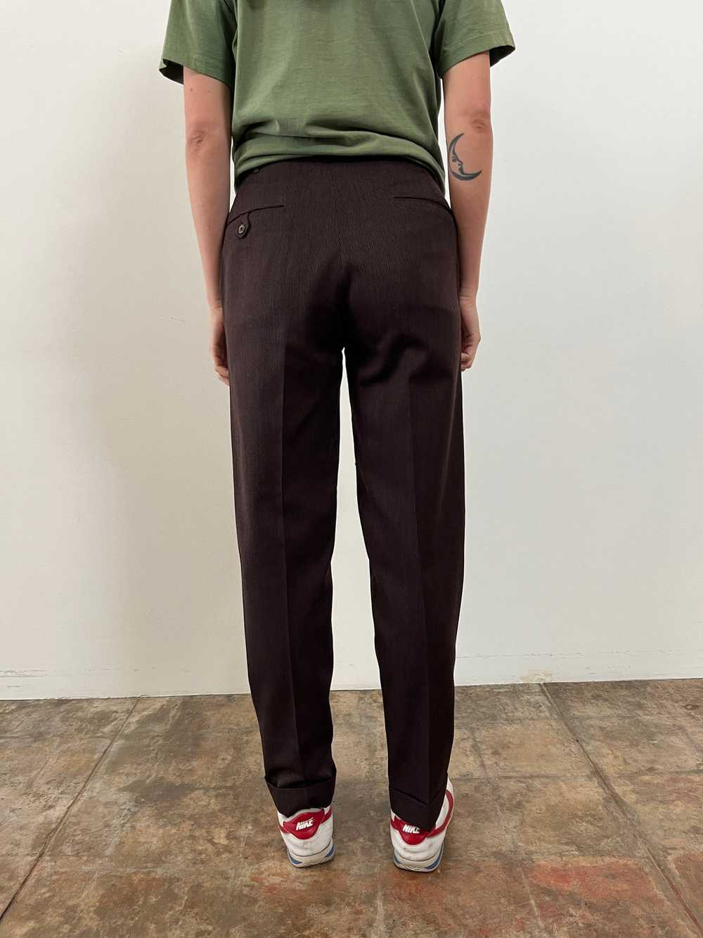 50s/60s Brown Twill Work Pants - image 4