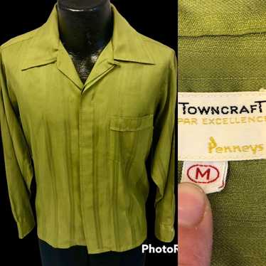 Towncraft Vtg 50's Penneys Towncraft SHINY Green R