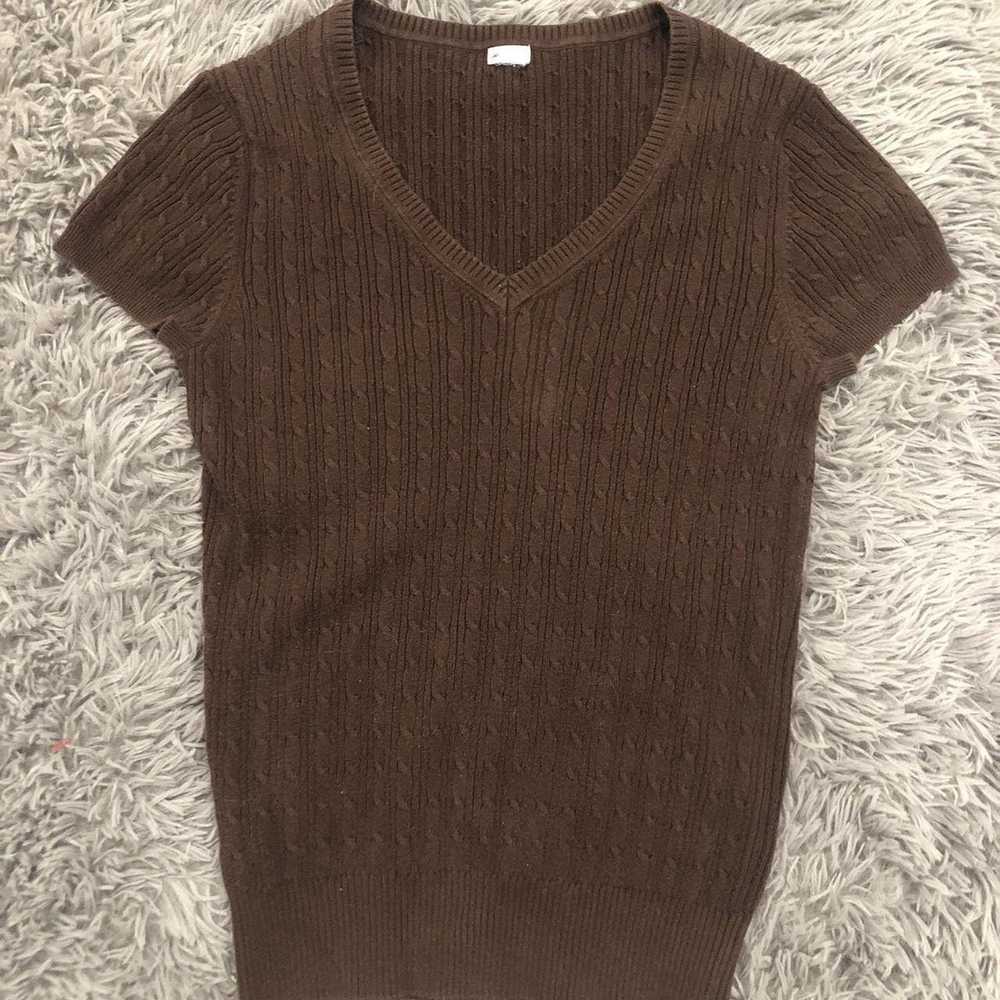 Gap Vintage Gap Brown Knit Top - image 1