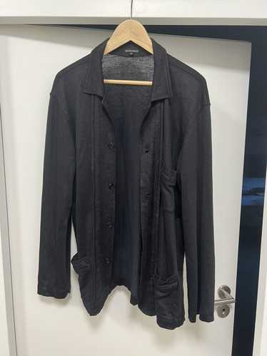 Ann Demeulemeester Black waxed linen overshirt - image 1