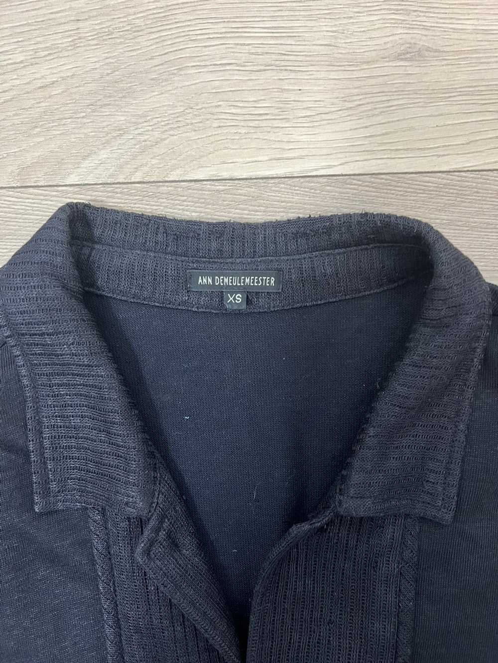 Ann Demeulemeester Black waxed linen overshirt - image 6