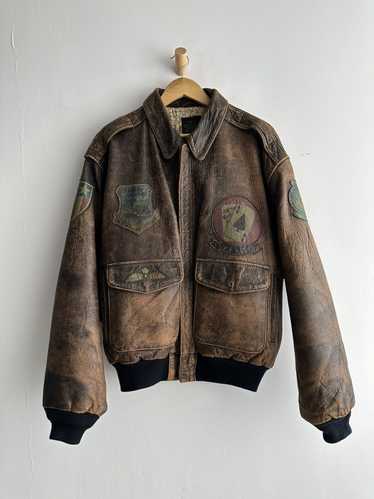 Online Vintage Store, 70's Distressed Pilot Bomber Jacket