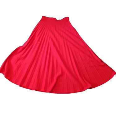 Vintage Vintage Malbe Red Pleated Skirt 15 16 Lon… - image 1