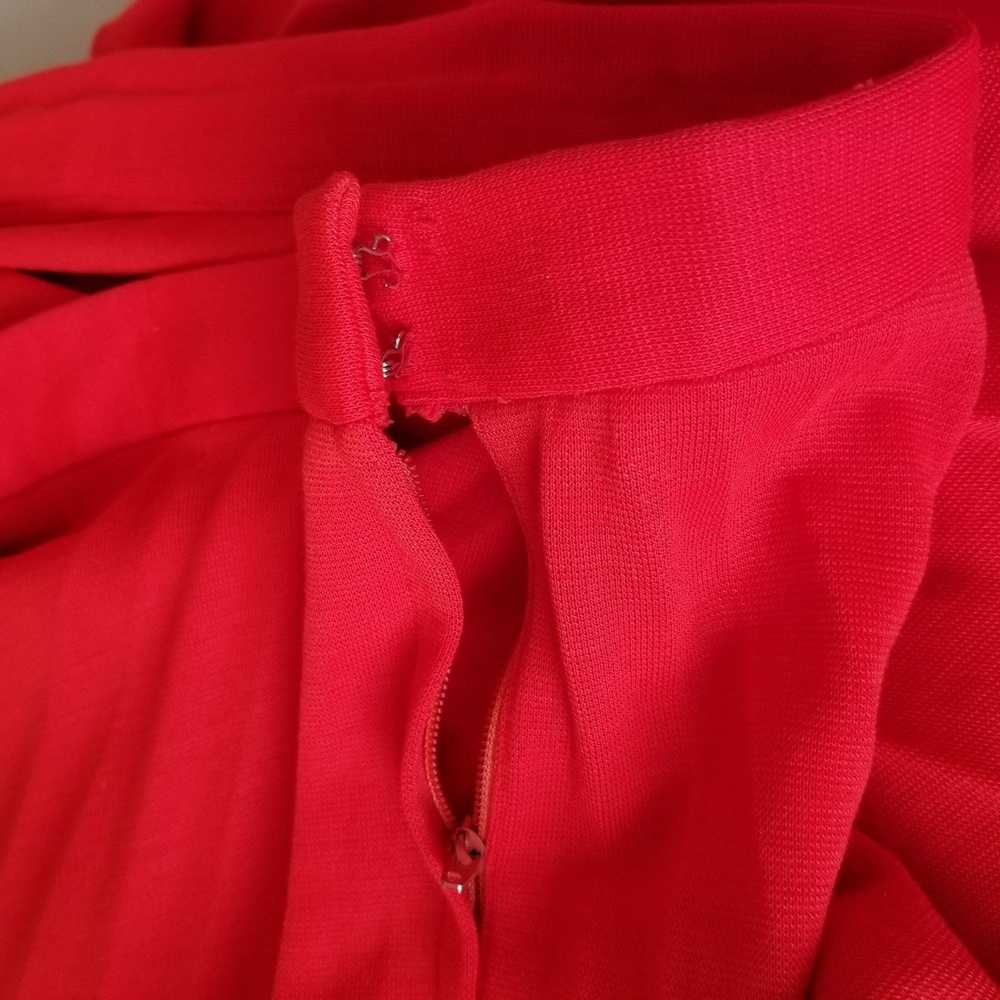 Vintage Vintage Malbe Red Pleated Skirt 15 16 Lon… - image 3