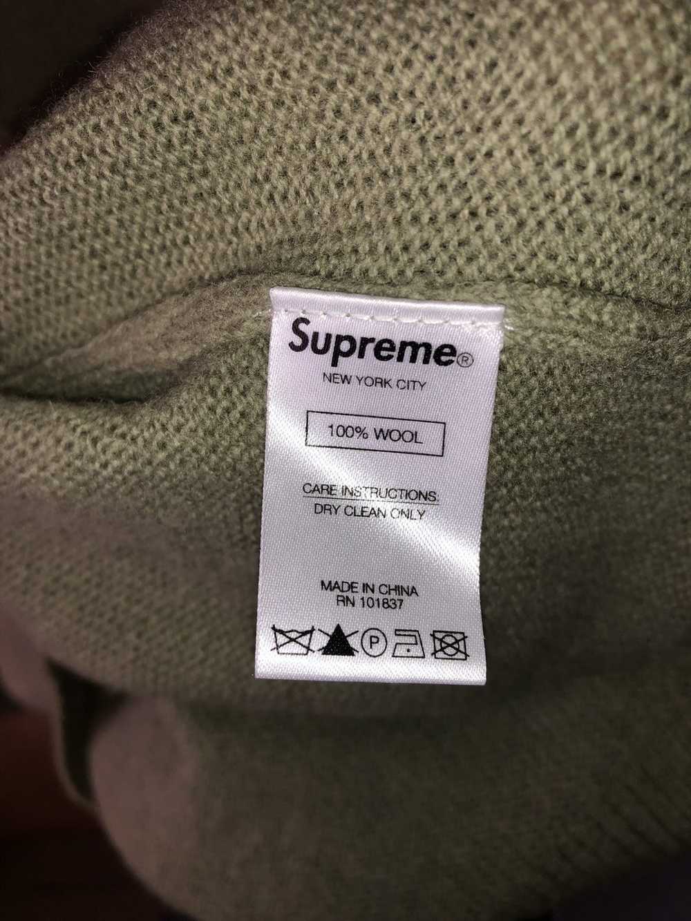 Supreme Supreme Stone Washed Sweater Olive Sz M - image 5