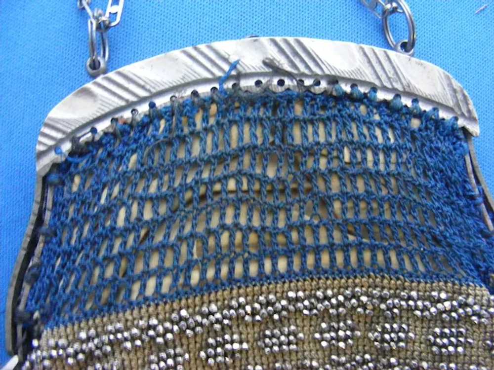 Victorian 1850s-60s Steel Cut Purse BAg Double Ta… - image 7