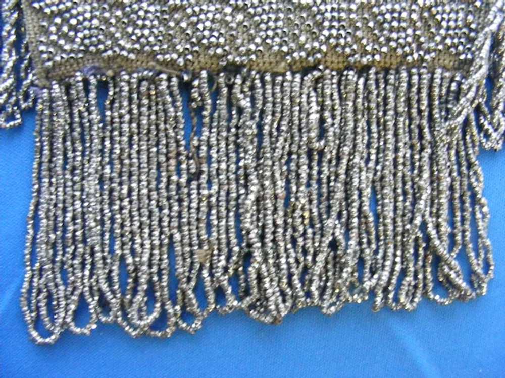 Victorian 1850s-60s Steel Cut Purse BAg Double Ta… - image 8