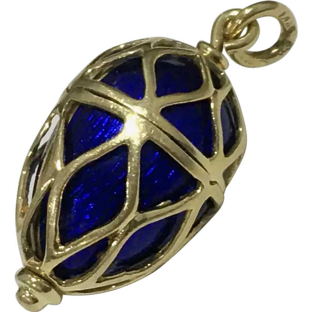 Russian Egg VICTOR MAYER of FABERGE 14K Gold Guil… - image 1
