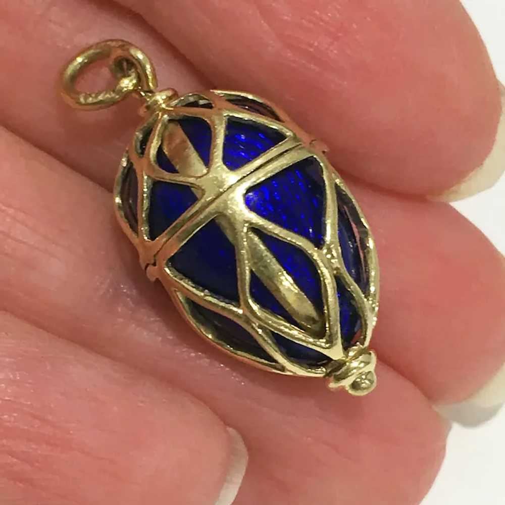 Russian Egg VICTOR MAYER of FABERGE 14K Gold Guil… - image 2