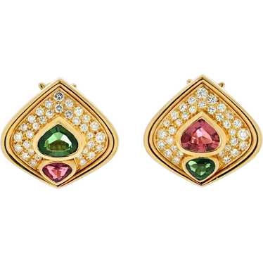 Marina B. 18K Yellow Gold Diamond And Tourmaline E