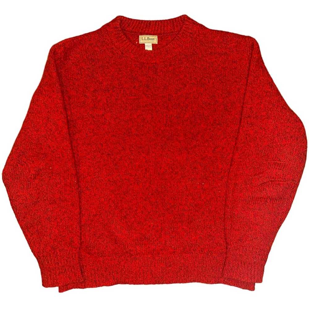 L.L. Bean × Vintage Vintage Red L.L. Bean wool sw… - image 1