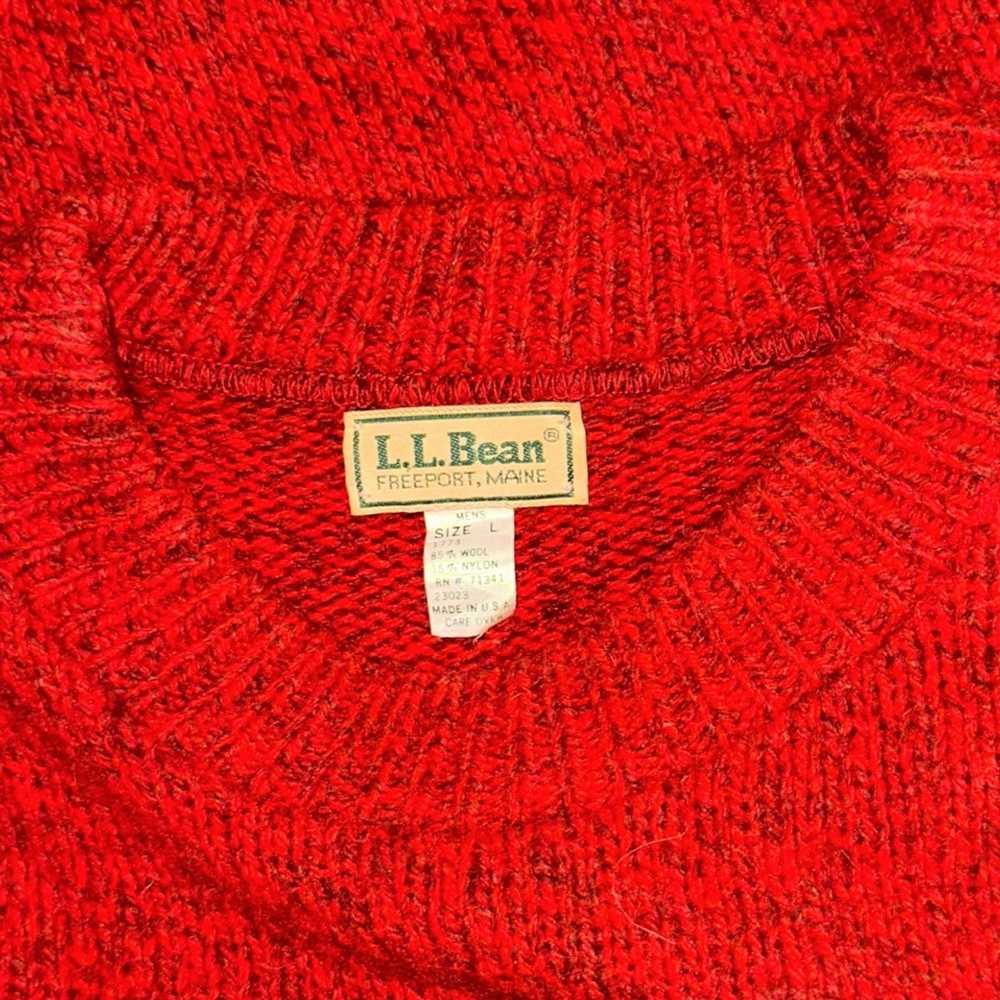 L.L. Bean × Vintage Vintage Red L.L. Bean wool sw… - image 3