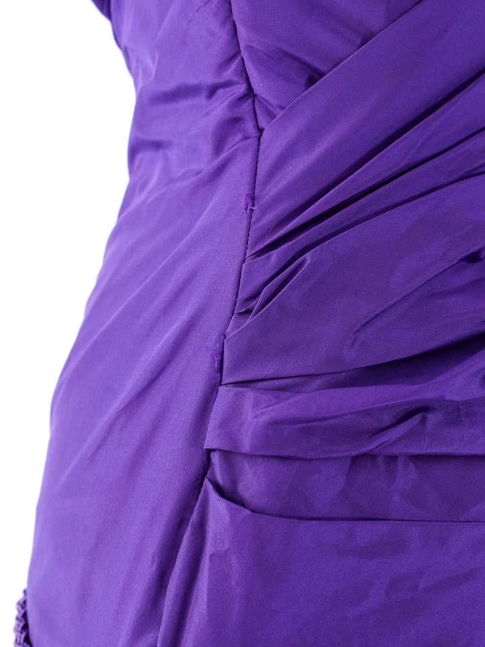 1980's Purple Off the Shoulder Party Dress - image 8