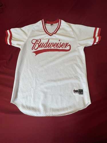 Vintage Budweiser American Football Mesh Jersey Red XXL - Cloak Vintage