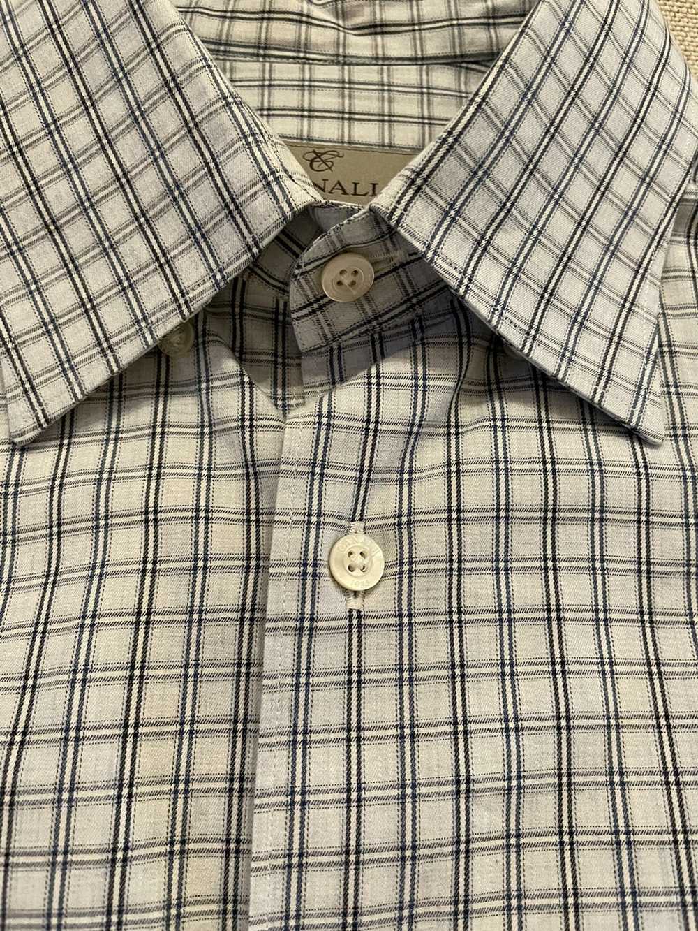 Canali Double Grid Check Shirt - image 2
