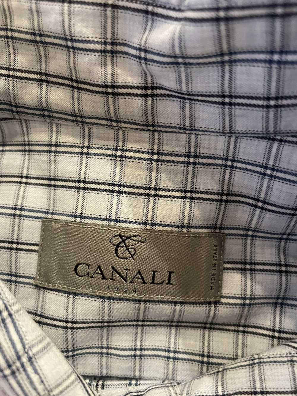 Canali Double Grid Check Shirt - image 3