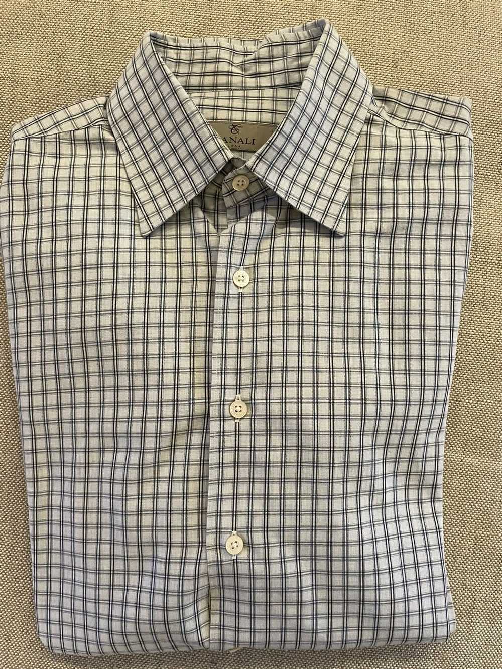 Canali Double Grid Check Shirt - image 5