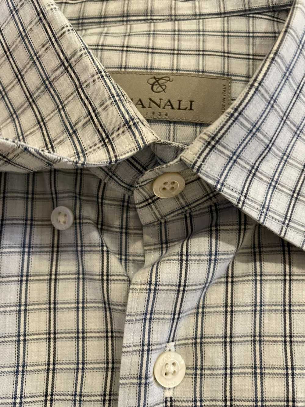 Canali Double Grid Check Shirt - image 6
