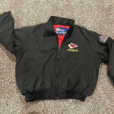 Rare Vintage 90s Pro Player Kansas City Chiefs Real Leather