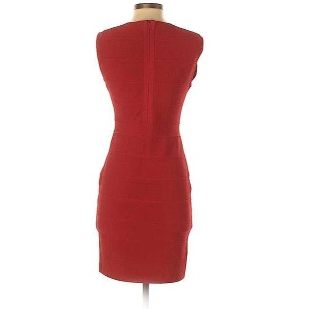 Vintage Cache Red Knit Bandage Short Casual Dress… - image 2