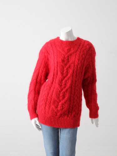 Vintage Vintage Mohair Cable Knit Sweater