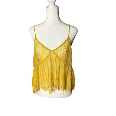 Zara Zara W/B Collection Yellow Lace Cami Size La… - image 1