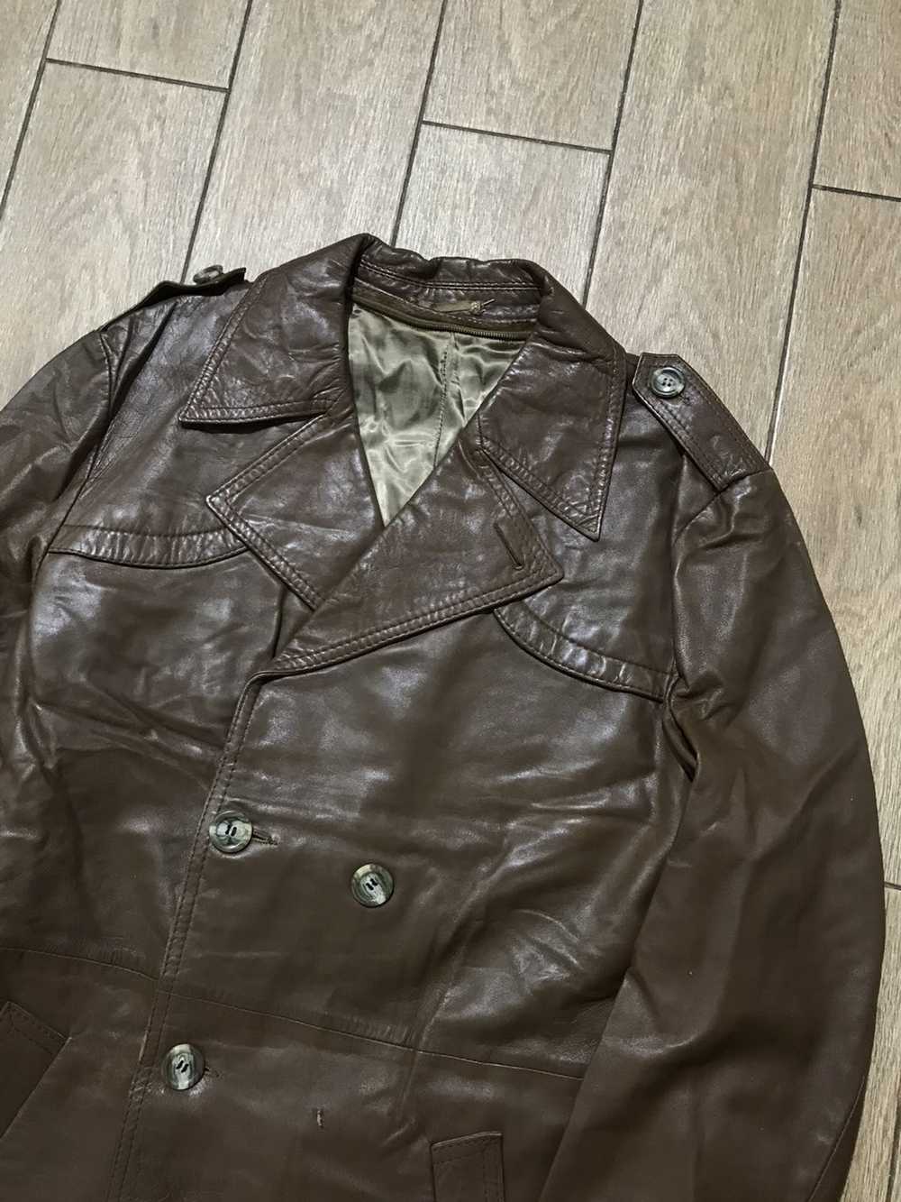 Genuine Leather × Leather Jacket × Vintage Brown … - image 4